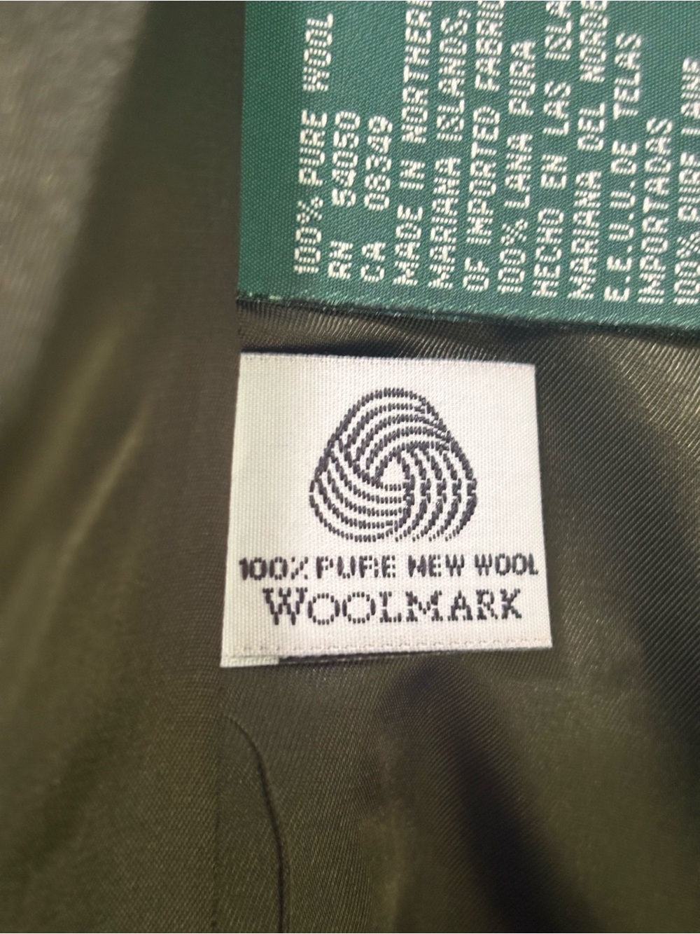 Lauren Ralph Lauren Olive Green Equestrian Herringbone Wool Blazer Size 14 EUC - Picture 9 of 16
